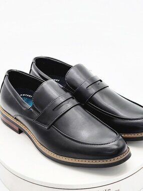 Nunn Bush Carmelo Black Moc Toe Penny Loafers Men’s Size 9.5 Dress Comfort Shoes